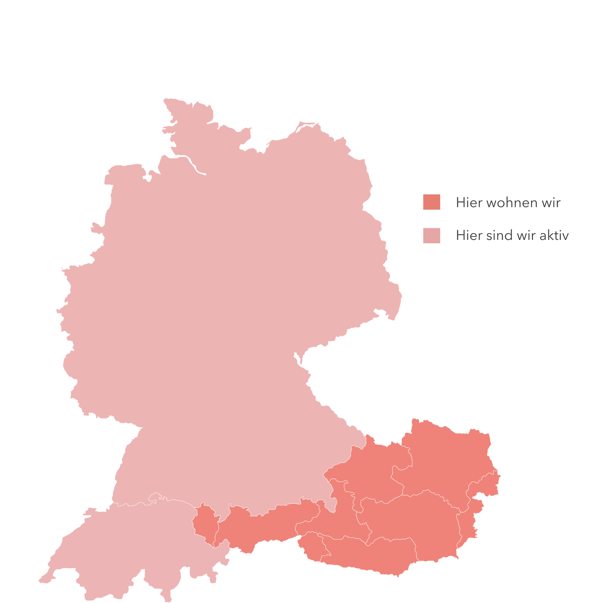 Barevná mapa Německa pro vizualizaci regionálních digitálních řešení od společnosti CANCOM.